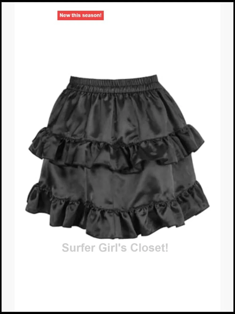 Satin Mini Skirt Drawstring Bustle Western Cowgirl Costume Halloween
